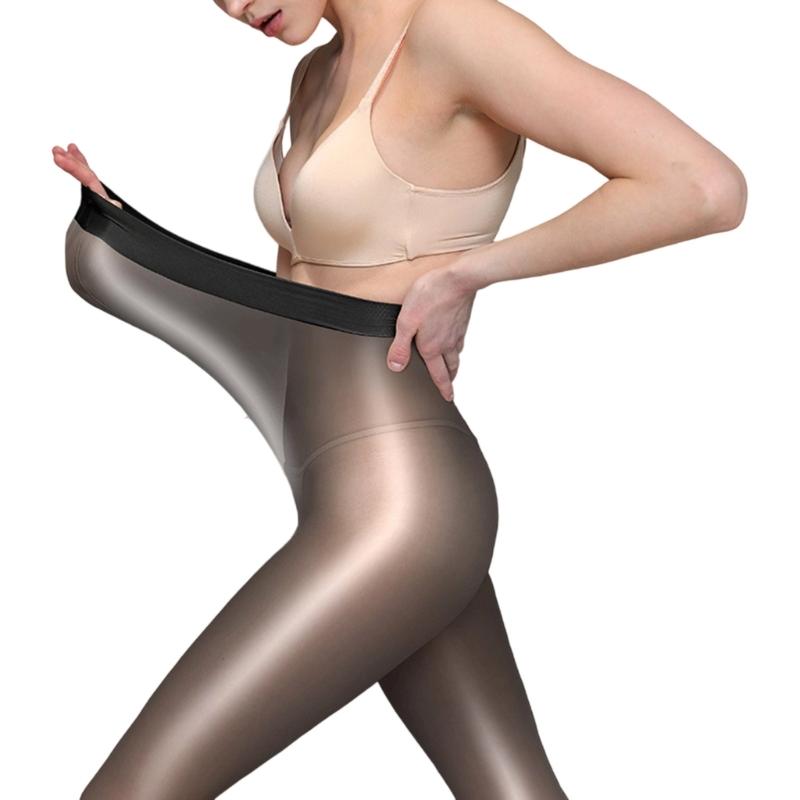 Seamlessly Glossy Pantyhose With Elastic Support Band Professional Everyday Wear 60D 70D Option Elegant Glossy Hosiery
