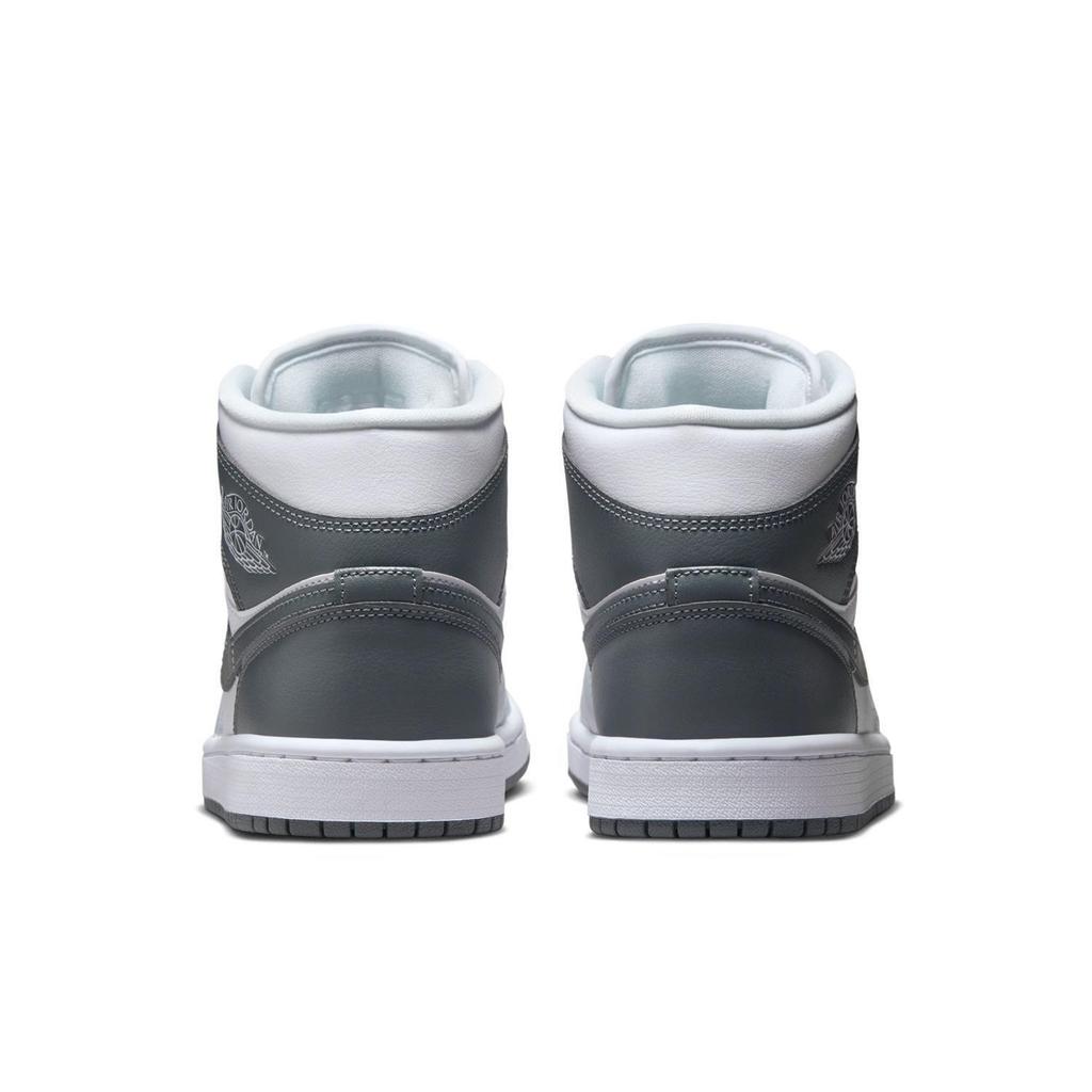 BQ6472-113 Nike Air Jordan 1 Mid White Smoke Grey (Women's)