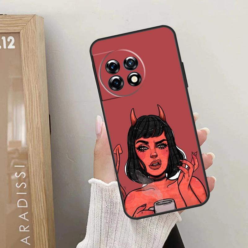 Devil Woman Case For OnePlus Nord CE 5 2 3 4 Lite N20 N30 OnePlus 15 13 12 10 R 13T 10T 11 9 10 Pro Cover
