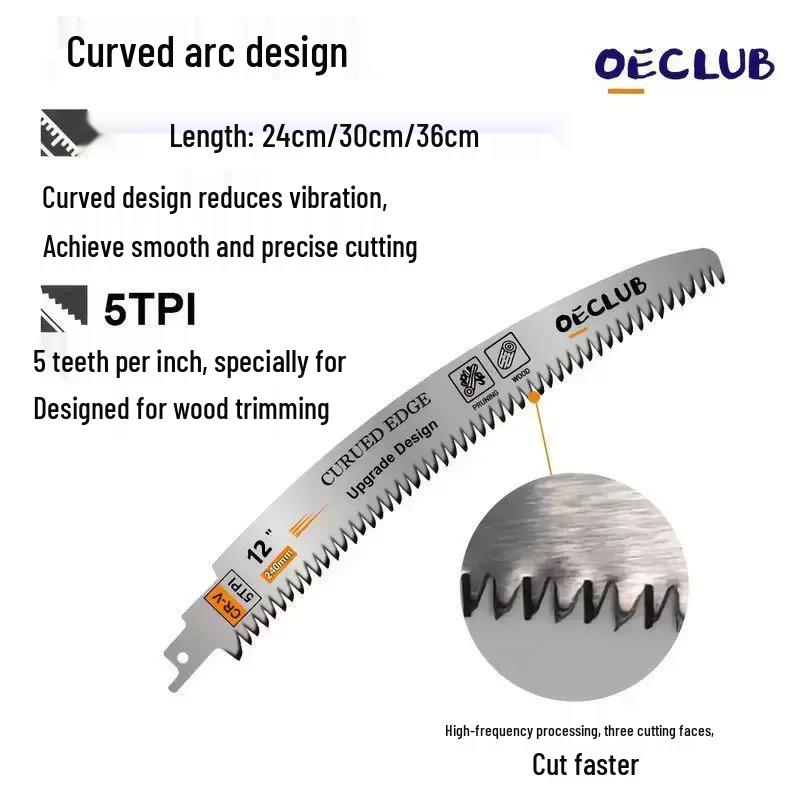 Scimitar Coarse-Tooth Machete: Multi-Purpose Reciprocating & Jigsaw Blade for Metal, Wood, Plastic, & Aluminum