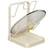 Pot Lid Organizer Space Saving Anti-Slip Kitchen Stand Kitchen Lid Rack for Pot Pan for Ladle Spatula Spoon Plate Dish Cabinet
