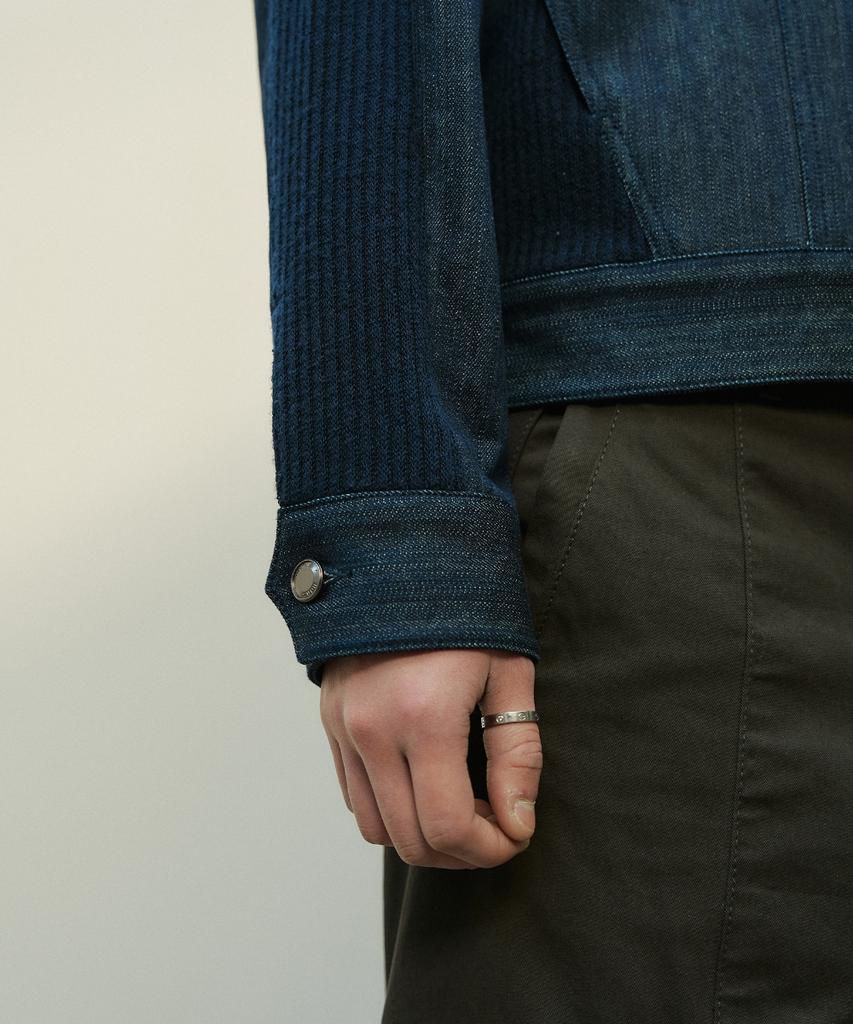 Minav Mixed Trucker Jacket [Indigo]