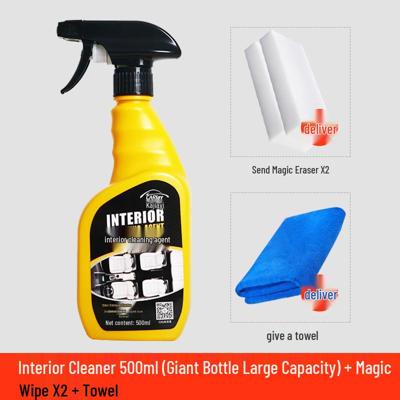 Black Tech No-Rinse Interior Cleaner Set: Headliner & Seat Cleaning