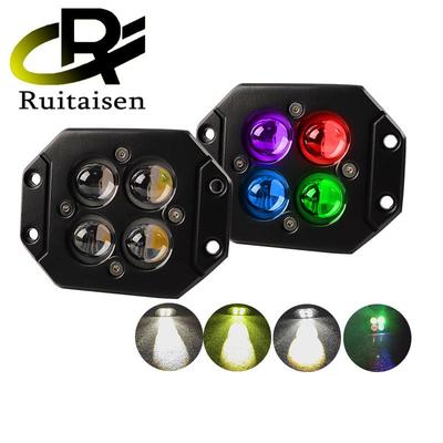 5"40W Flush Mount LED Work Light Bar for Car Truck Offroad Boat 4WD Atv Spot Beam LED Pods Driving Fog Light 12V-60V