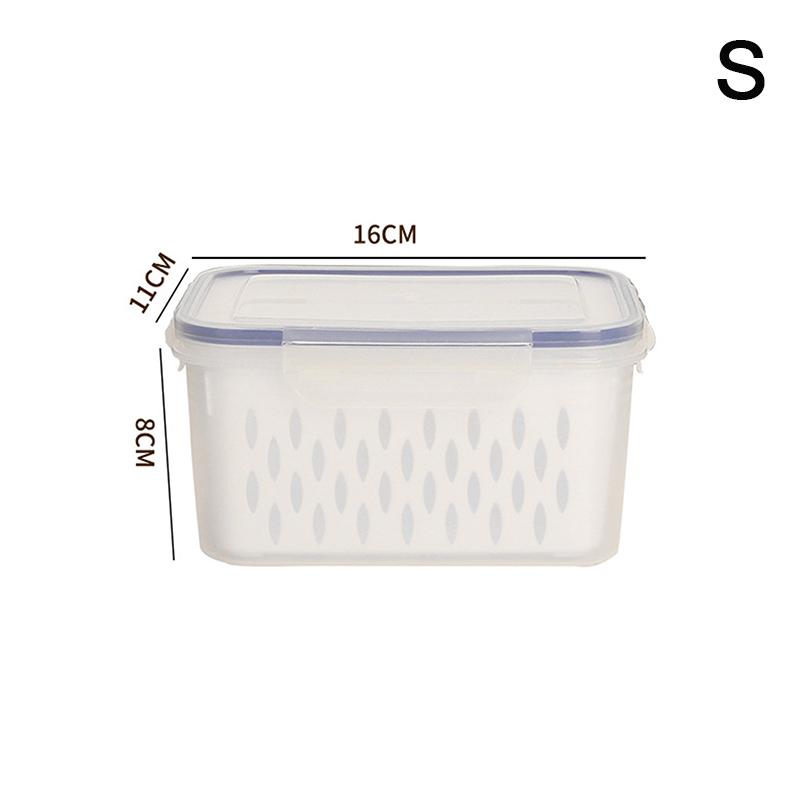 Refrigerator Preservation Storage Box Drain Basket Storage Containers Sealed Box Vegetable And Fruit Drain Box Organizer