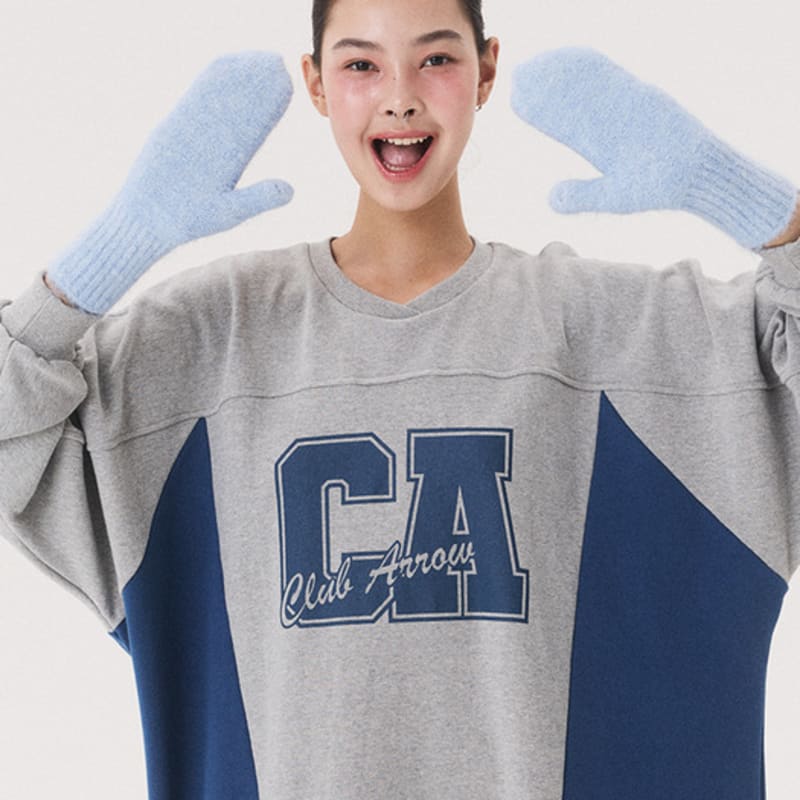 QUAFE LABEL KNITTED MITTENS_ice blue