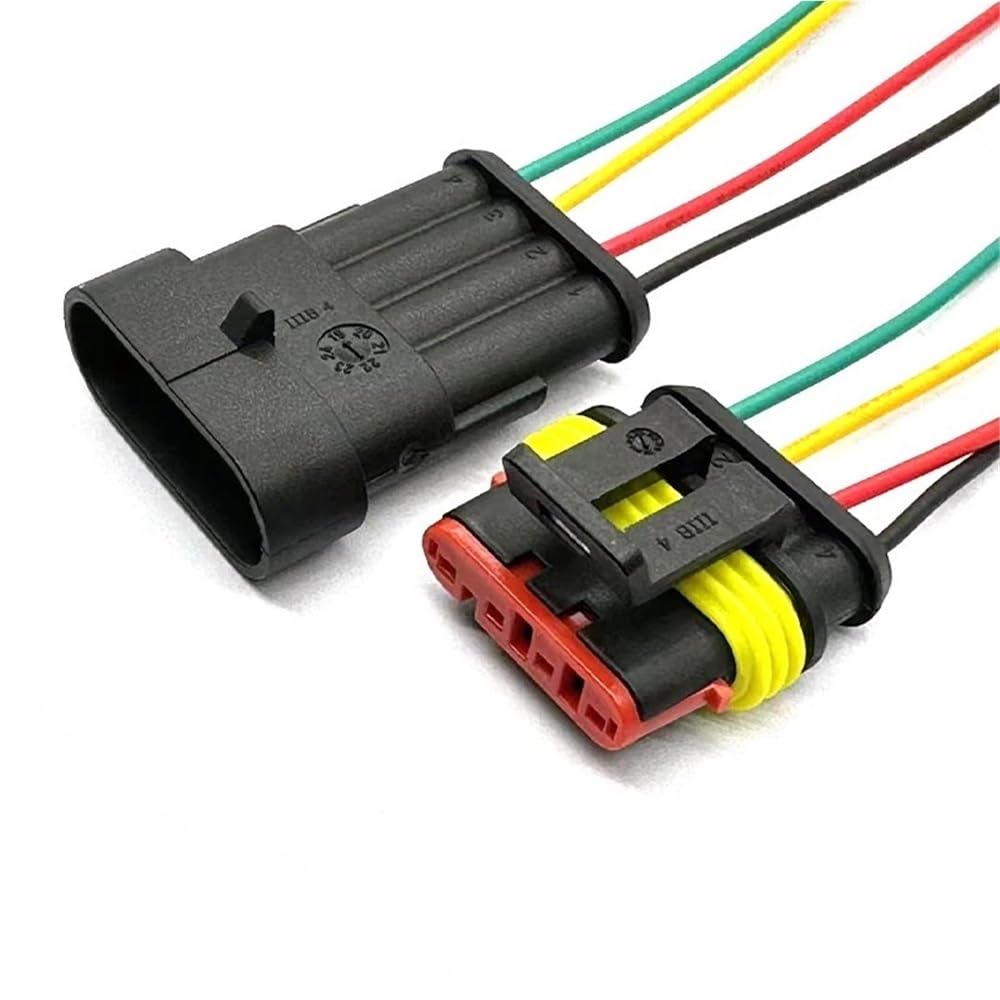 

Car Connector 4 Pin Way 1.5 Series Female Male 282088-1 282106-1 Auto Connector Sealed Waterproof Auto Plug (2pcs Male Fmale) 2pcs Male Female