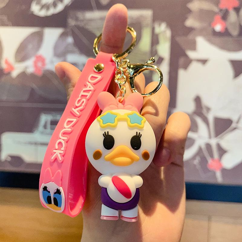 Disney Sweatshirt Mickey Minnie Keychain Cartoon Donald Duck Daisy Keyring Bag Pendant Decoration Accessories Gift