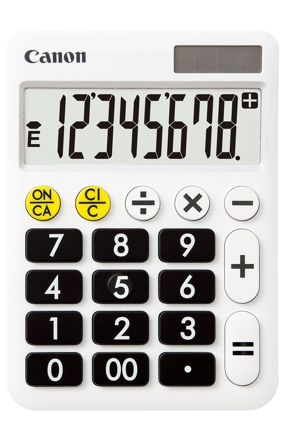 

Canon Large Desktop LCD Display with Replaceable Antibacterial LF-80 8-Digit Battery, білий