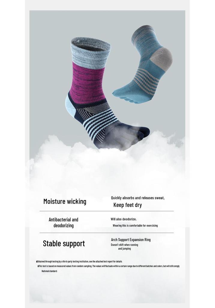 MEIKAN Unisex Baumwollsocken mit geteilter Zehe, mittelhoch, für Radfahren & Laufen