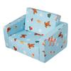 Baby Chair Foldable 2-in-1 Baby Lounger Couch Cartoon Kids Sofa Pink