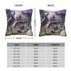 Wolf Pack Square Pillowcase Polyester Linen Velvet Pattern Zip Decor Home Cushion Cover