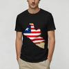 Leisure Liberia Flag Map Tshirt For Unisex Crew Neck Cotton T Shirts Short Sleeve Tees Printed Clothes