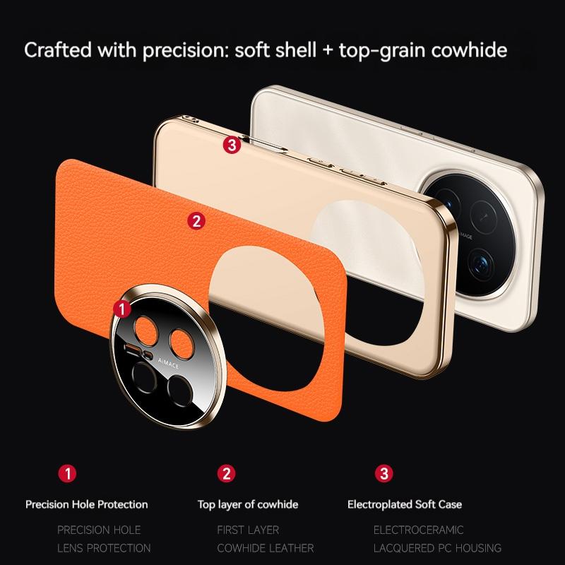 For Honor Magic 8 7 6 Pro Phone Case, Luxurious Leather Lychee Pattern Design, Fully Wrapped Lens, Anti Drop Protective Cover