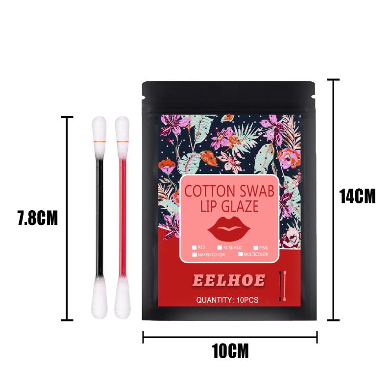 Buy 10 Pcs Cotton Swab Lipstick Portable Lip Stain Creative NonFading
