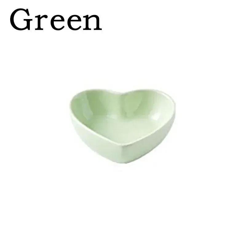 1PC Hamster Feeding Bowl Colorful Heart Shape Ceramic Plate Food Water Bowl For Rabbit Guinea Pig Small Pets Feeder Pet Supplies