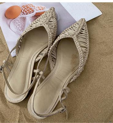 Fashion Brown Flat Woven Sandals Ladies Brand Designer Summer Roman Fisherman Shoes for Women Black Sandalias De Mujer Verano Handmade