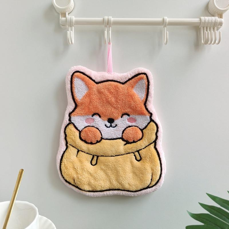 Cute and Adorable Animal Hand Towel Can Be Hung and Thickened 21*18