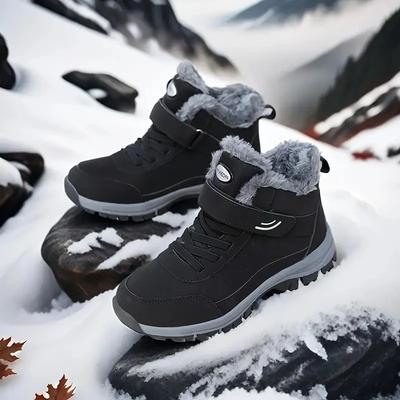 Botas de Neve Masculinas Quentes Casuais Tênis de Inverno Quentes de Pelúcia Botas Femininas Outdoor Antiderrapante Casal Botas de Caminhada Sapatos de Trabalho Impermeáveis