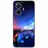 For Vivo T1 4G Case V2153 Covers TPU Black Silicone Starry Moon Cover for Vivo T1 44W Case Shockproof Soft X100 Pro Shells