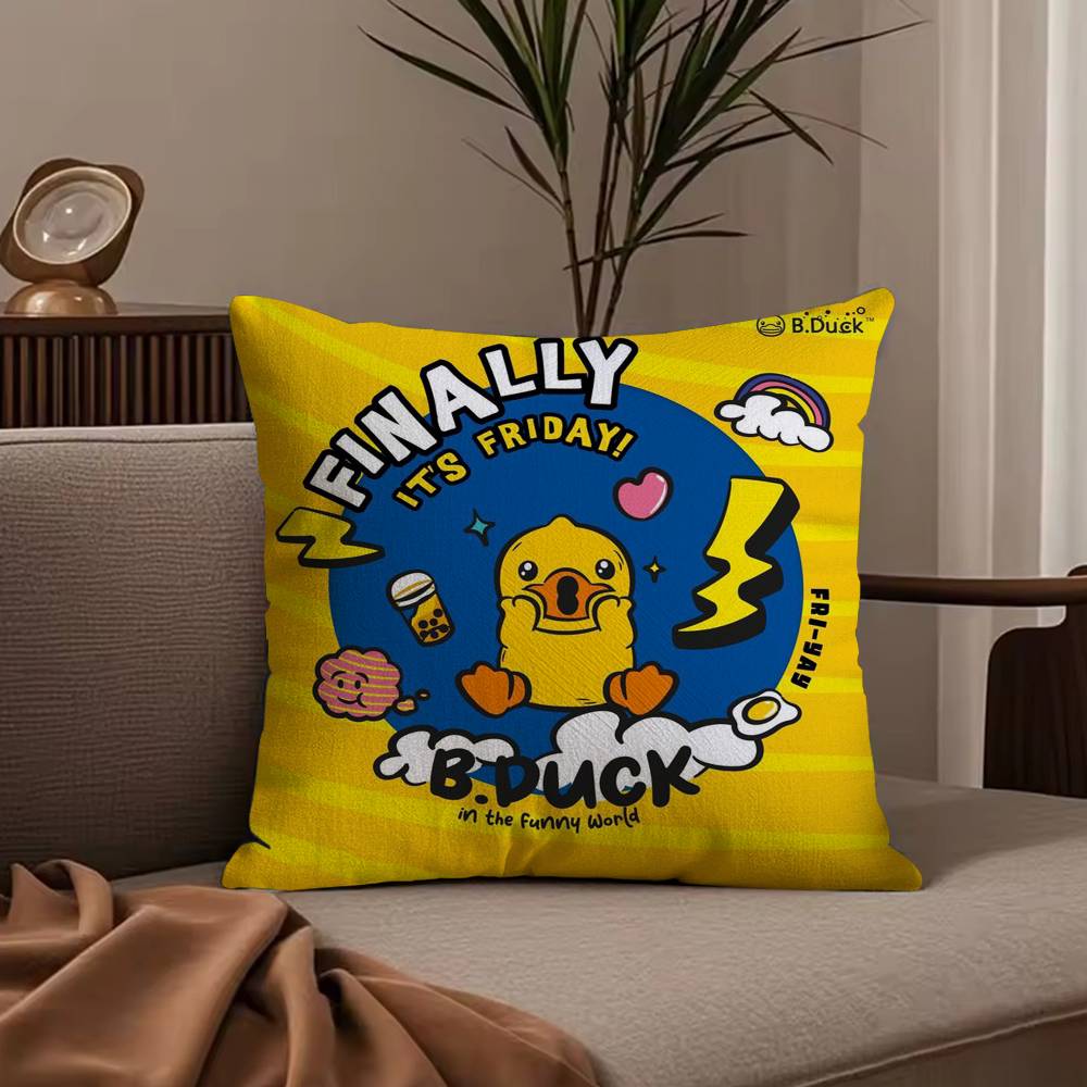 F-Fashion design B-B.D-DuckKK Pillow Case Anti-dustmite Pillowcase Invisible zipper silky short plush Sofa cushion cover
