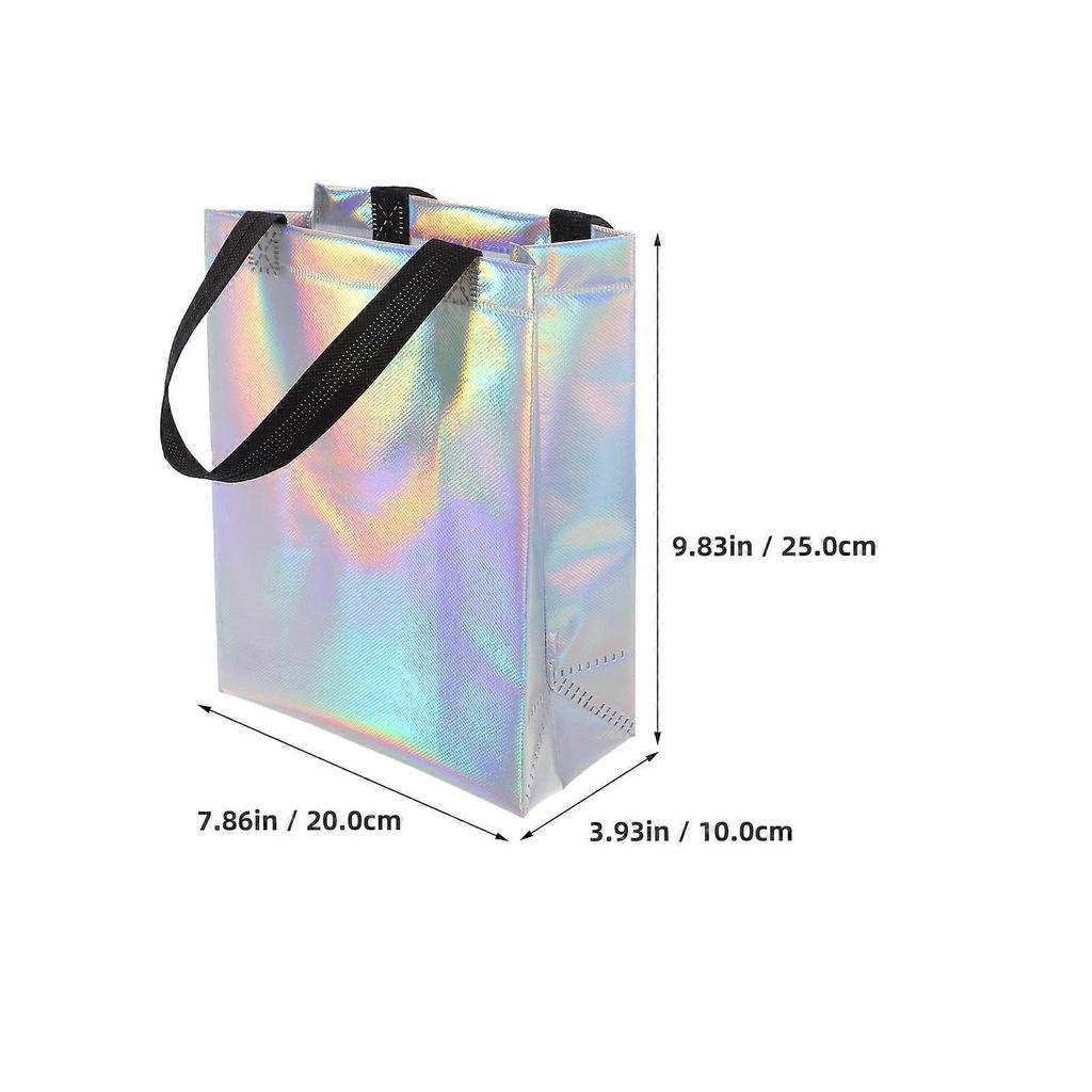 Iridescent Gift Bags Non-Woven Tote Bags for Holiday Favors 20Pcs