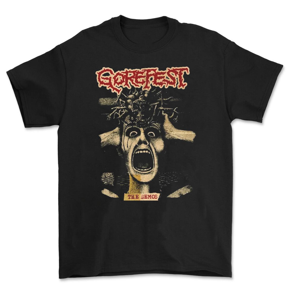 Gorefest Группа Альбом ДЕМО Черная Унисекс Футболка Все Размеры UB310 S