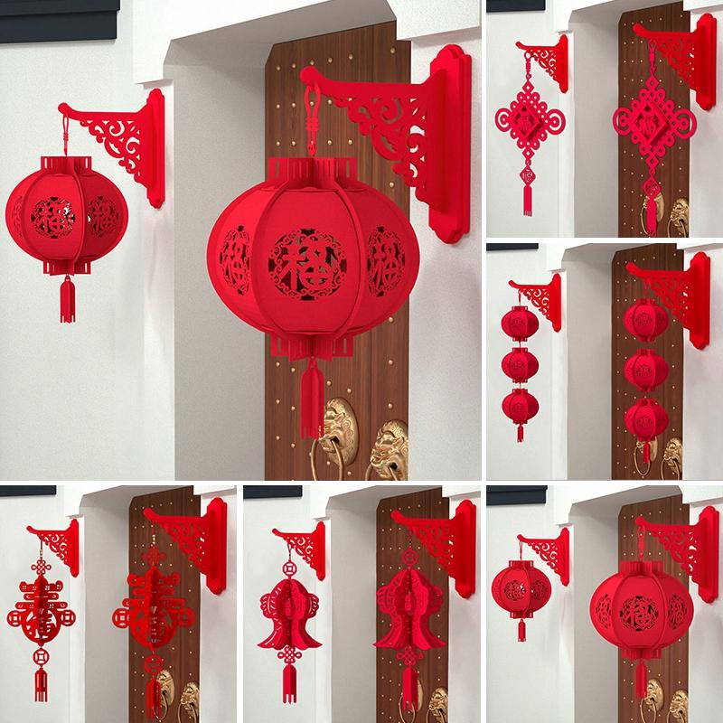 New Year Decoration 2026 Chinese Red Lantern Spring Festival Party Hanging Decor Traditional Paper Lantern Party Supplies