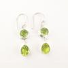 Mothers Day Deal Natural Peridot 925 Silver Wife Gift Dangle Hook Boho Earrings EE-142-9