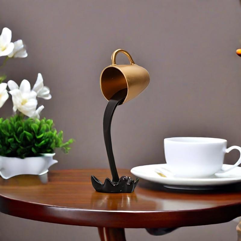 1 ud. Decoración Creativa de Taza de Café Flotante Invertida de Resina - Adecuado para Efecto de Desbordamiento de Agua