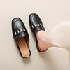 Fashion Low Heeled Baotou Slippers for Women 2025new Summer Outfit Fashionable Fairy Style Comfortable One and A Half Slippers for Women