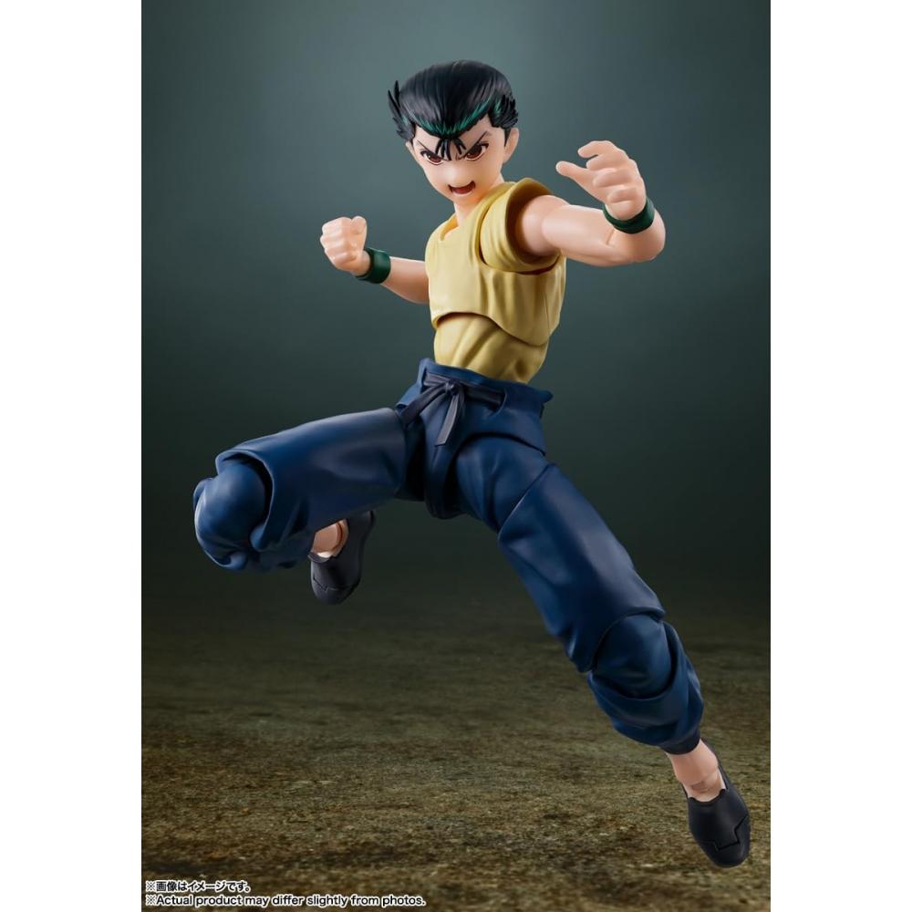 SHFiguarts Yu Yu Hakusho Yusuke Urameshi pohyblivá figurka z lakovaného PVC a ABS materiálu o velikosti přibližně 145 mm