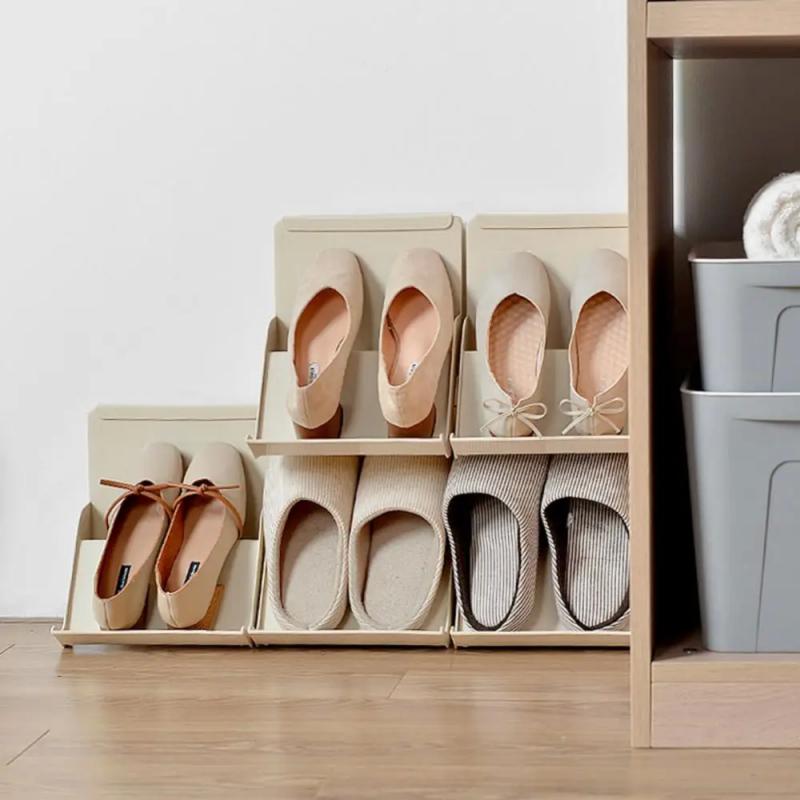 Raft pentru pantofi, care economisește spațiu, combinat cu mai multe straturi, organizator stivuibil Dulap de pantofi Mobilier de dormitor simplu pentru acasă Organizatori de pantofi