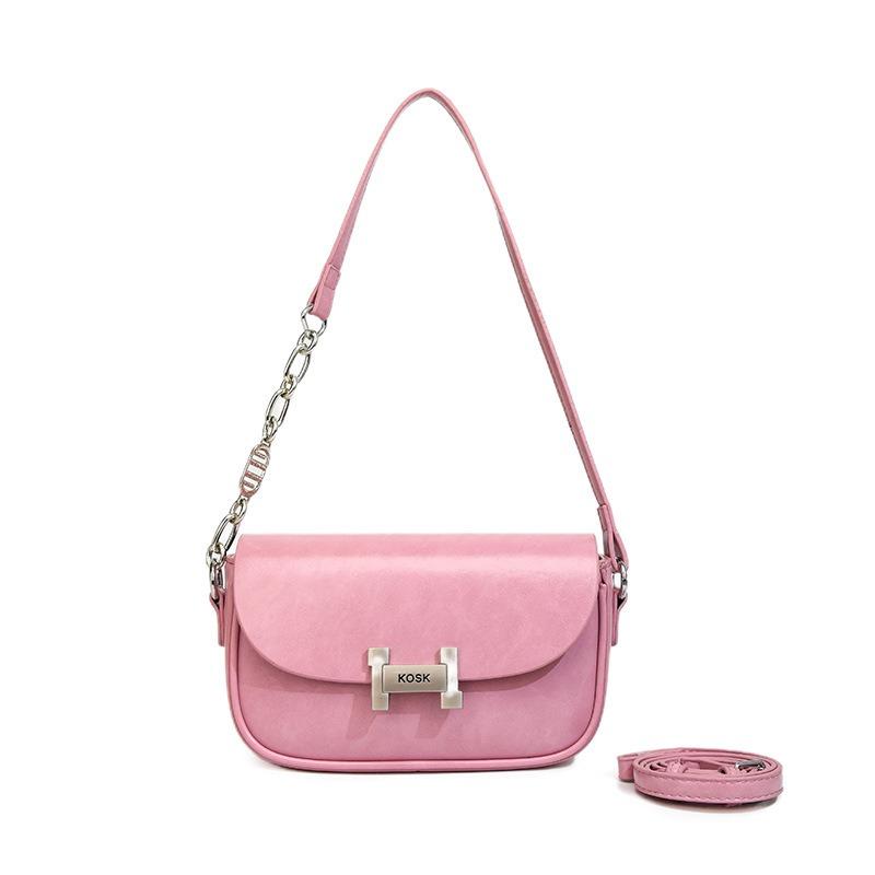 

Мягкая искусственная кожа, высококачественная текстура, женская сумка подмышку, иностранный стиль, популярная цепочка, маленькая квадратная сумка, весенняя новая модная сумка-мессенджер, женская сумка на плечо розовый