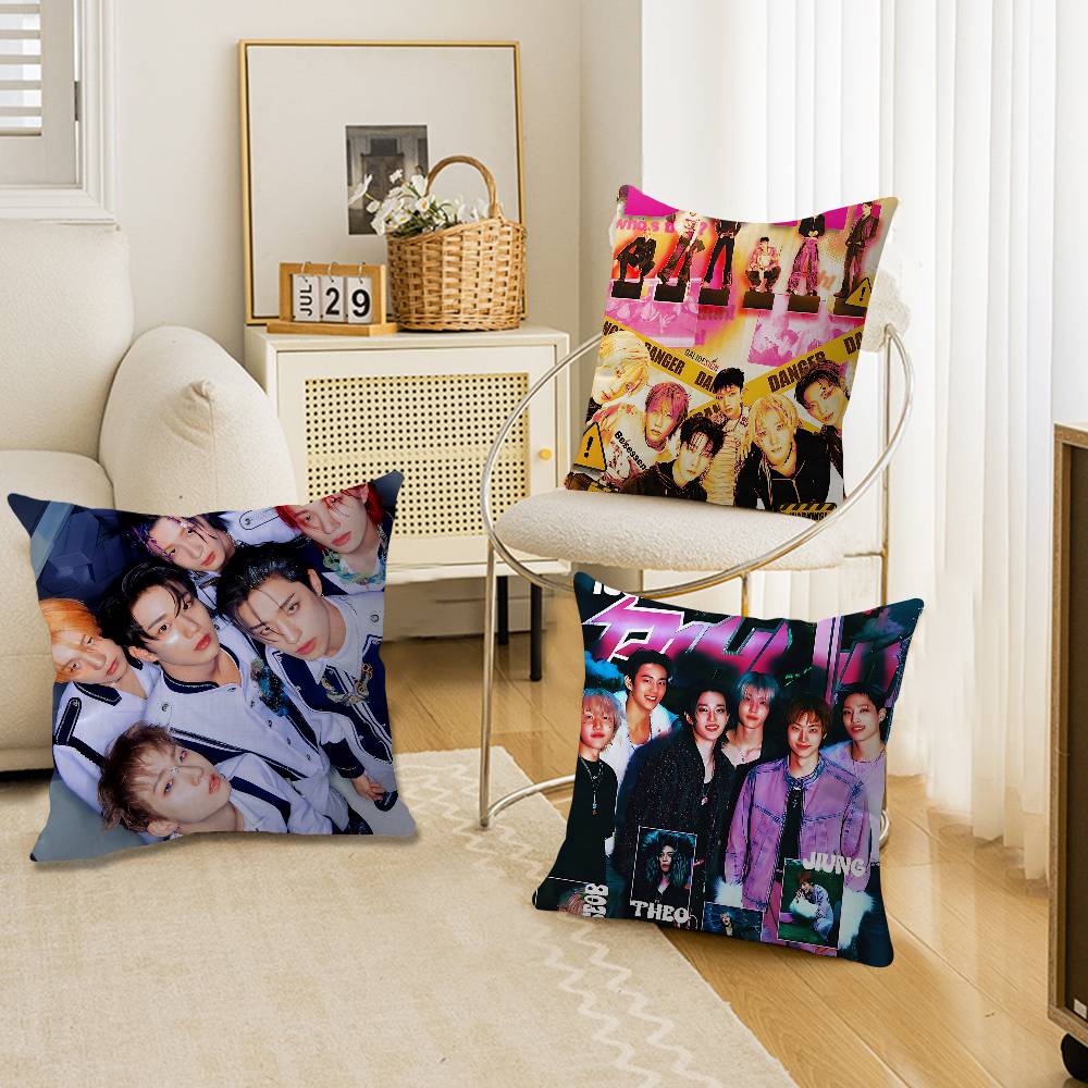 Custom P1Harmony KPOP Decorative Room Aesthetics Pillow Case Home Decor Bedroom Sofa Bed Couch Pillow Cover 45x45