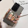 Cartoon Cute Capybara Phone Case For Samsung Galaxy S25 Edge S24 S23 S22 S21 S20 Ultra Funda Silicone Silver Cover