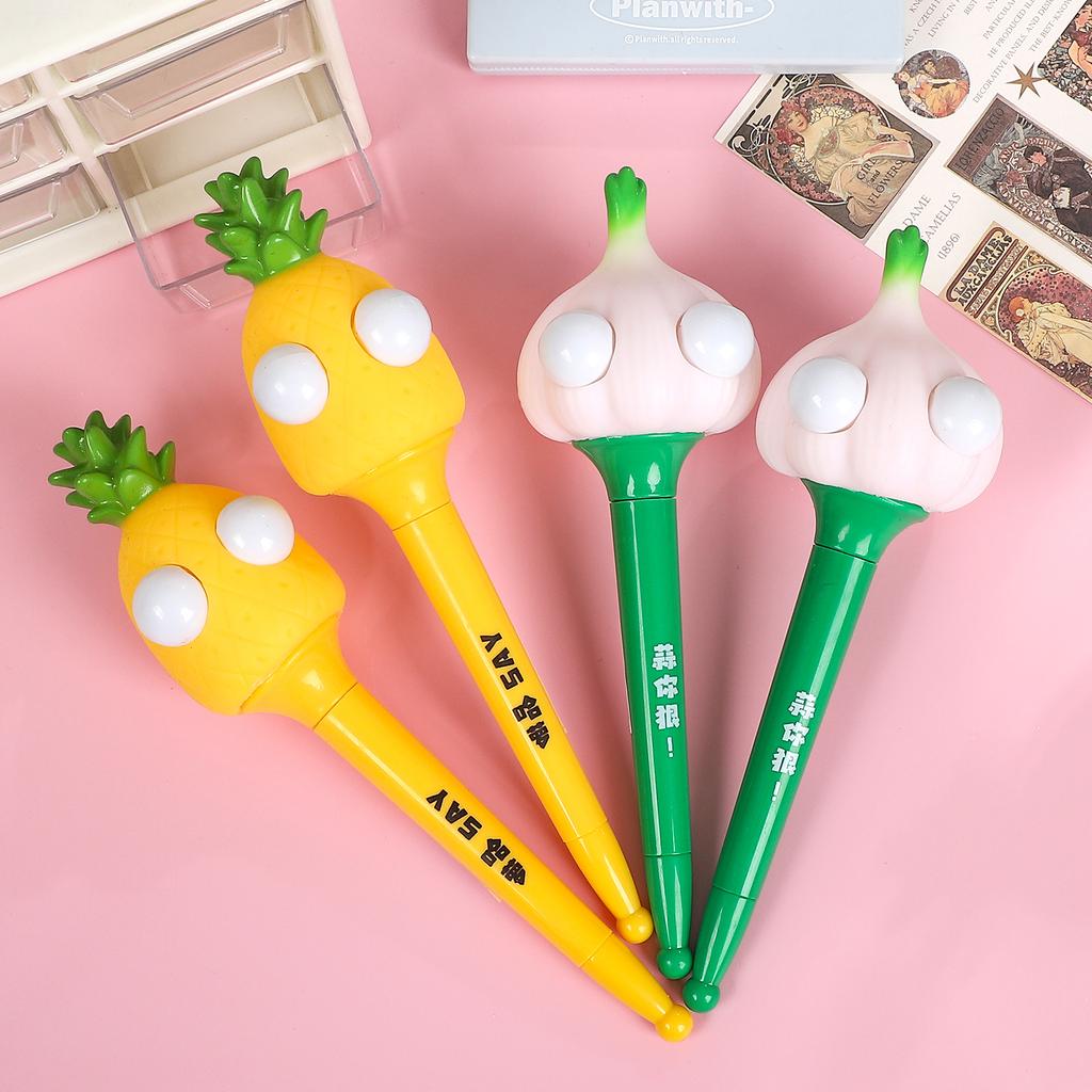 1 Pc Funny Shapes Squeeze Your Eyes Press Gel Pen Black Write Smoothly Creative DIY Journal Student Supplies Stationery