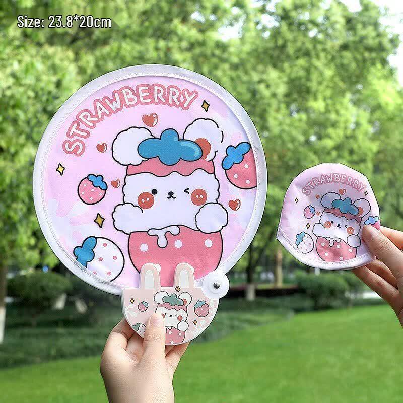 LIEI Children s Round Fabric Folding Fan