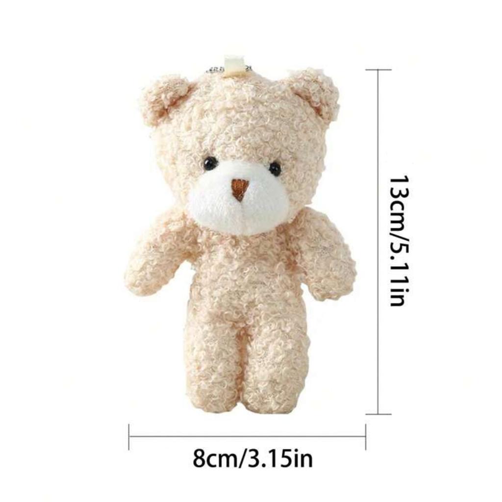 10 Pcs Mini Cute Cartoon Plush Bear Dolls Birthday Gift Wedding Party Favors DIY Accessory Supplies
