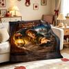 Adventure Beyond Story Printed Flannel Blanket Thick Soft Fleece Blanket For Living Room Sofa Balcony Home Decor Holiday Gift