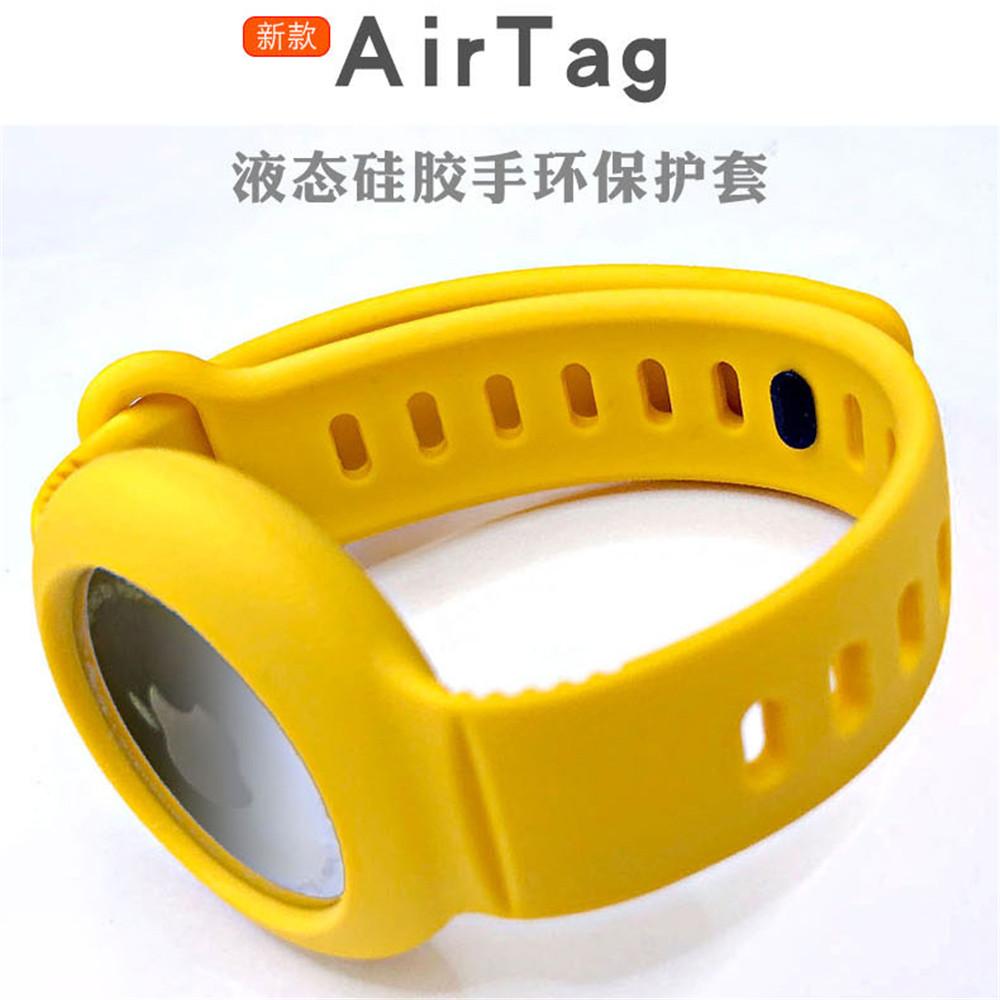 Hülle für Apple AirTags Weiches Silikonarmband Air Tag Kratzfestes Armband Schutzhülle Schale für AirTag Kinder Armbanduhr
