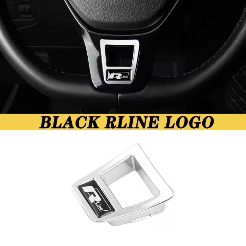 Car Steering Wheel Logo Emblem Sticker Decals For VW GTI Polo Golf Jetta MK6 MK7 MK8 Passat B6 B7 B8 Tiguan CC T-ROC Tire Valve