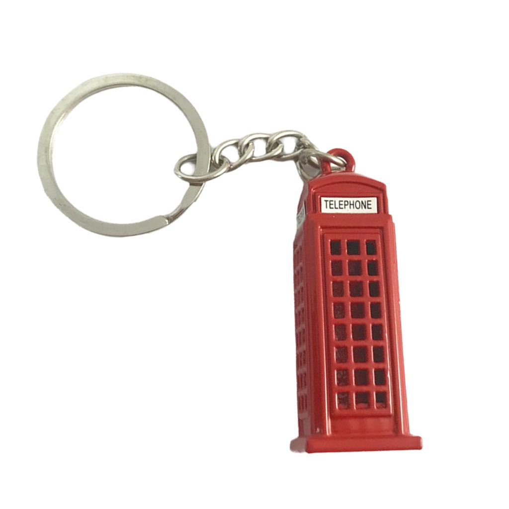 London Souvenir Collection Alloy Keychain British Symbols Key Ornament Stylish Bag Ornament Zinc Alloy Texture for Daily