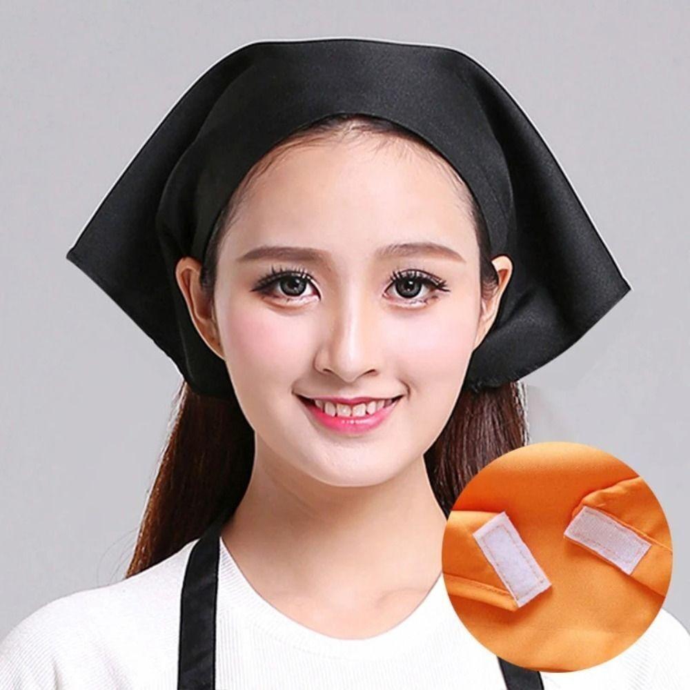 Cotton Triangle Kitchen Work Cap Unisex Work Turban Hat Simple Chef Hat Summer