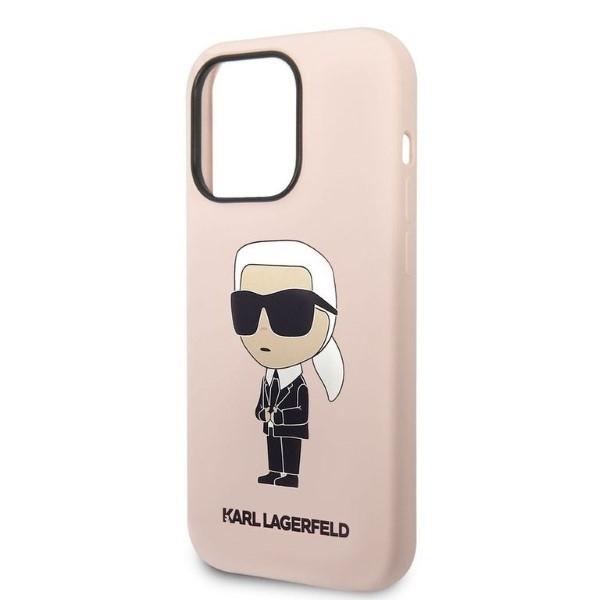 Karl Lagerfeld KLHCP14XSNIKBCP iPhone 14Pro Max 6.7" hardcase pink/pink Silicone Ikonik