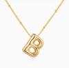 LT-12056 Stainless Steel 18K Gold Balloon Letter Necklace Silver Bubbles 26 English Alphabet Pendants Jewelry