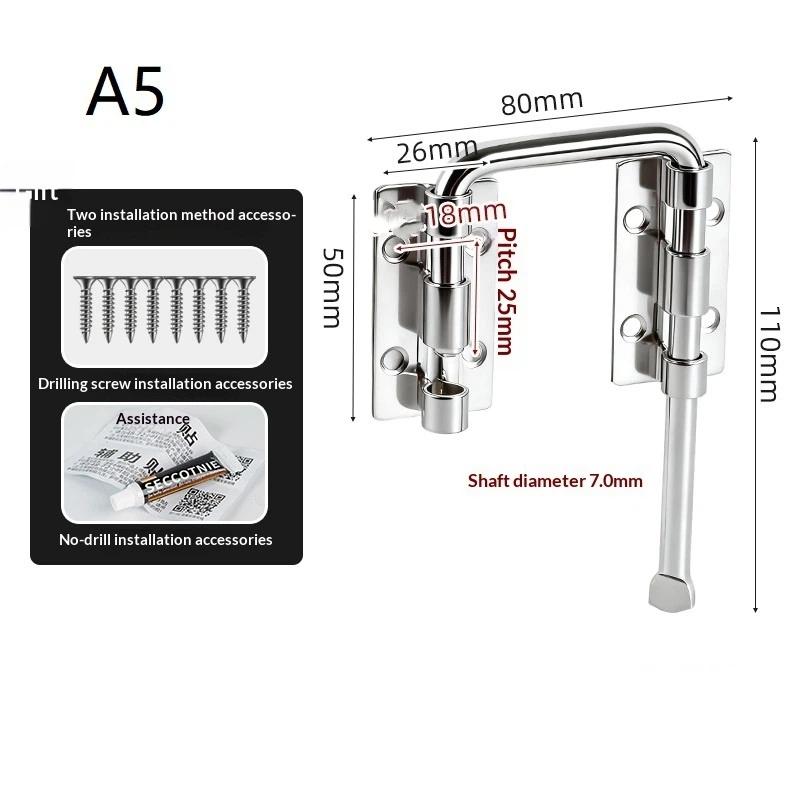 Anti-Theft 90 Degree Gate Latch Lock Stainless Steel Durable Safety Door Latch for Balcony Fence Home Security