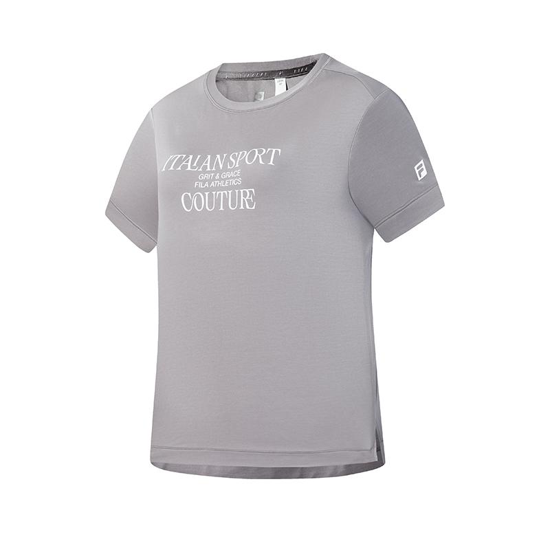 

FILA Fitness Minimalist Fashion Classic Sports Casual Training Versatile Comfortable Breathable Short Sleeve T-Shirt Women tops A11W621123FGY S
