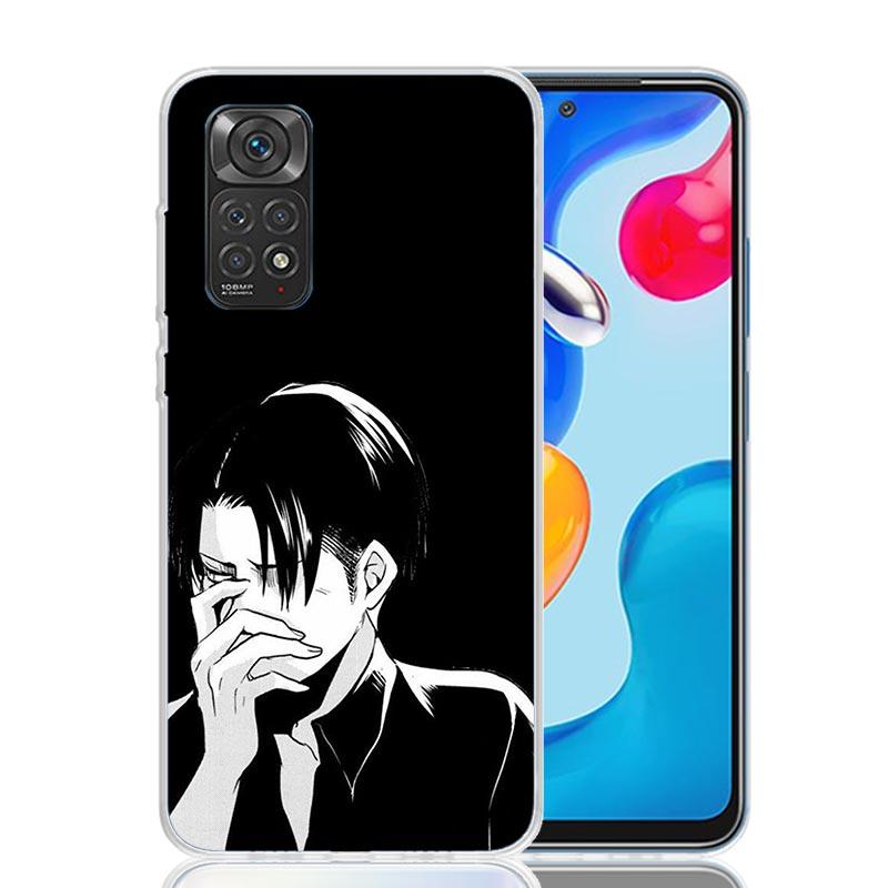 Attack-Titan Levi Phone Case For Xiaomi Redmi Note 15 14 13 12S 12 Pro Plus 11S 11E 11 11T 10S 10 Art Soft Pattern Cover Redmi N