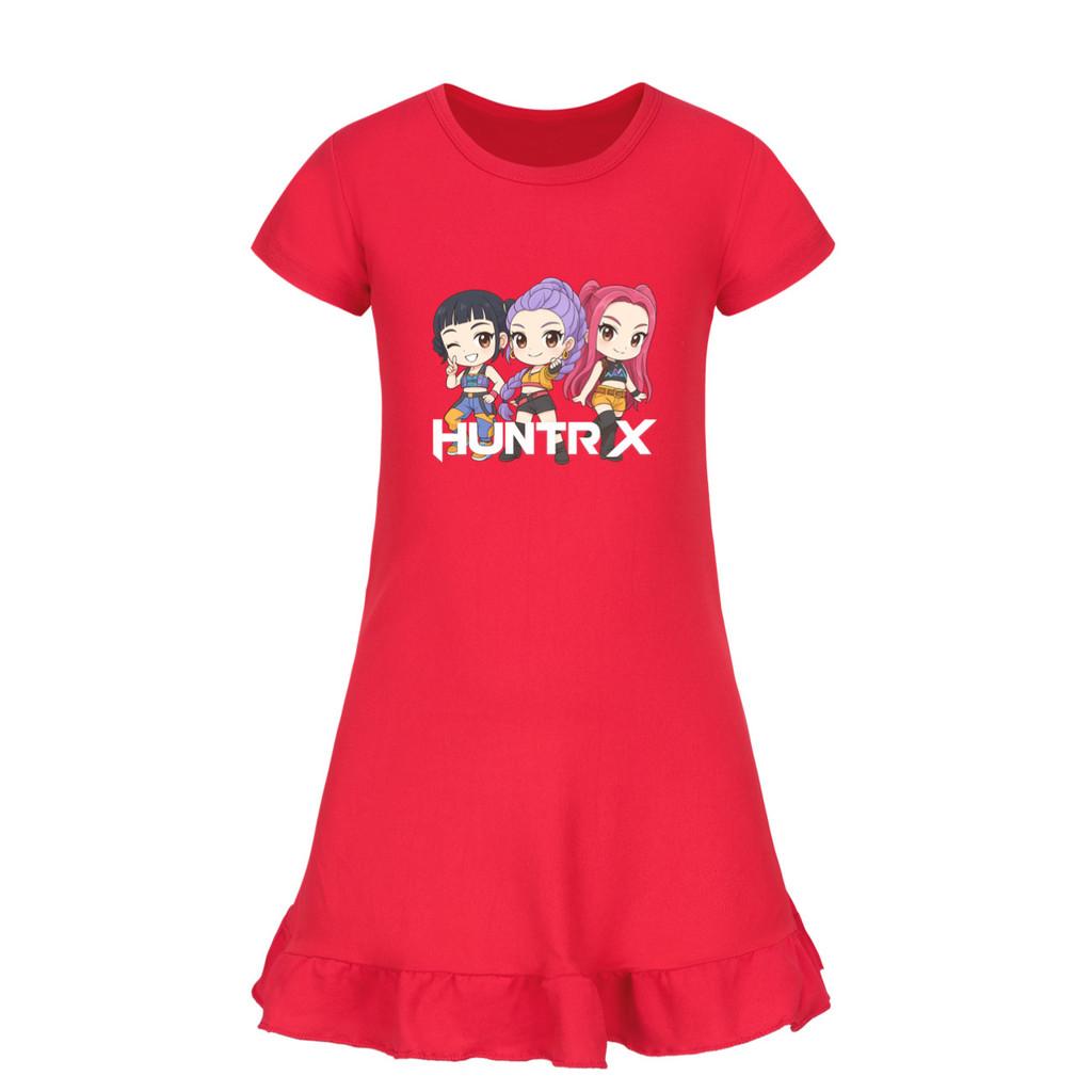 5015 Kids Girls Mira Zoey Rumi Printed Ruffle Short Sleeves Casual Dress